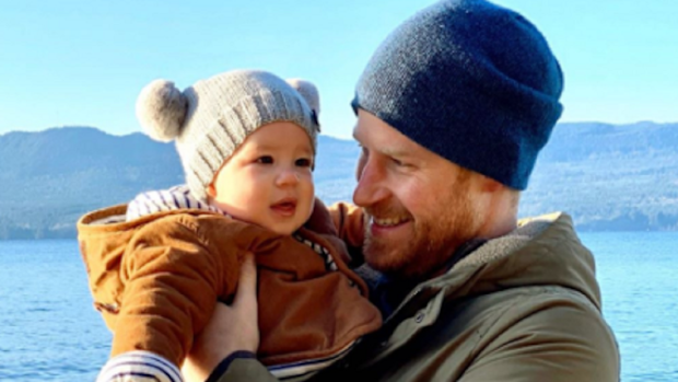 Prince Harry with son Archie