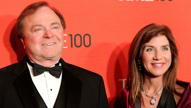 Harold Hamm with Sue Ann Hamm at an event in 2012. (AAP)