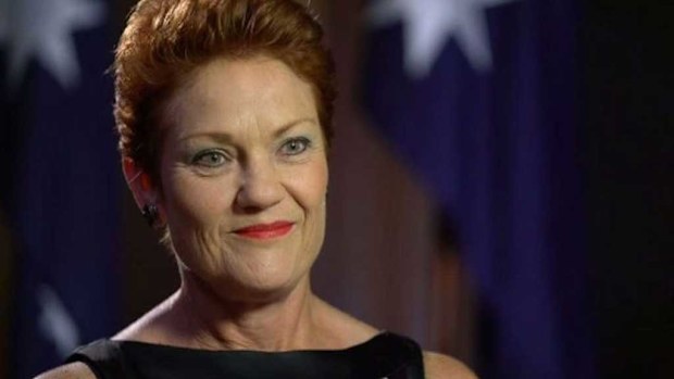 One Nation leader Pauline Hanson.