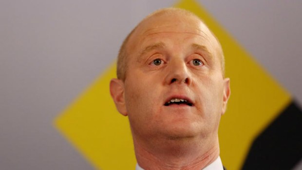 Commonwealth Bank CEO Ian Narev presents the bank's results. Picture: AAP