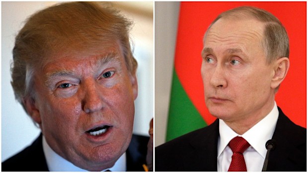Donald Trump and Vladimir Putin are to meet in Hamburg on Friday. (AFP)