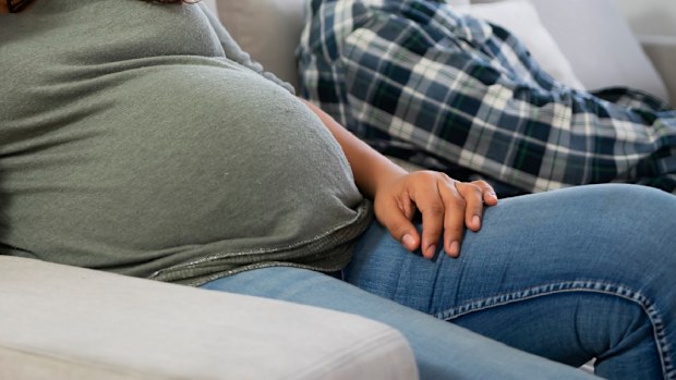 Mature couple have problems in relationship during pregnancy