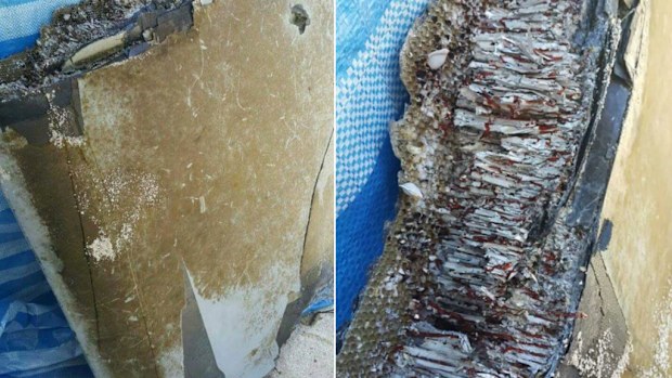 The debris found by Mohamed Wafir. (Facebook)
