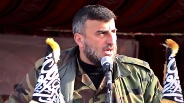 Syrian rebel leader Zahran Alloush was killed in an air strike yesterday. (AAP)