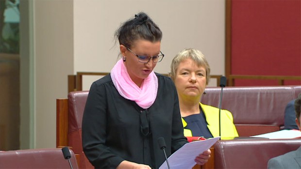 Jacqui Lambie has announced she has quit the Palmer United Party. (9NEWS)