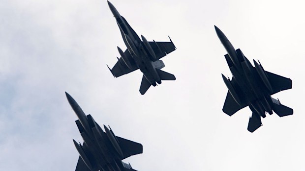 F-15 fighter jets responded to reports of a pilot unconscious at the helm of a private plane headed for Florida. (Getty Images)