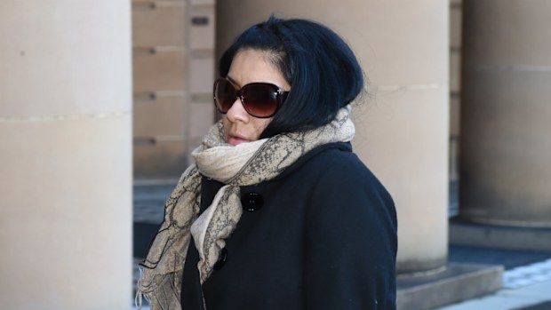 Marcela Castaneda arrives at Darlinghurst Supreme Court. (AAP)