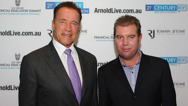 Warren Borsje with actor and former US Governor Arnold Schwarzenegger. (Facebook)