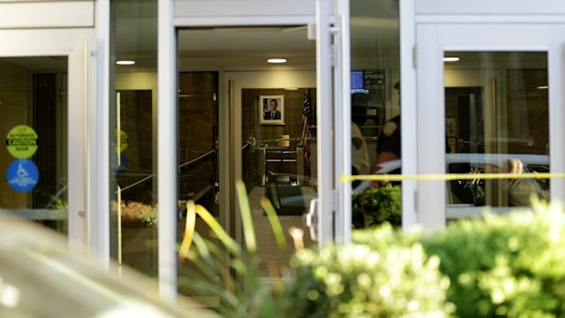 The scene inside the building. (AAP)