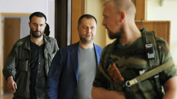 Self-proclaimed Prime Minister of the pro-Russian separatist 'Donetsk People's Republic' Alexander Borodai walks to his press-conference Donetsk on July 18, 2014. (AFP)