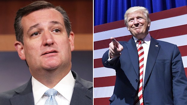 Ted Cruz and Donald Trump. (AFP)