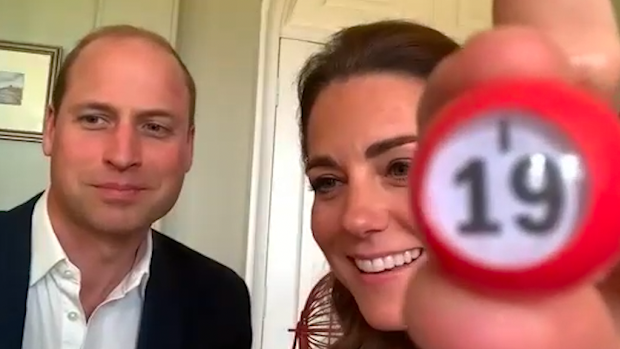 The Duke and Duchess call out Bingo numbers.