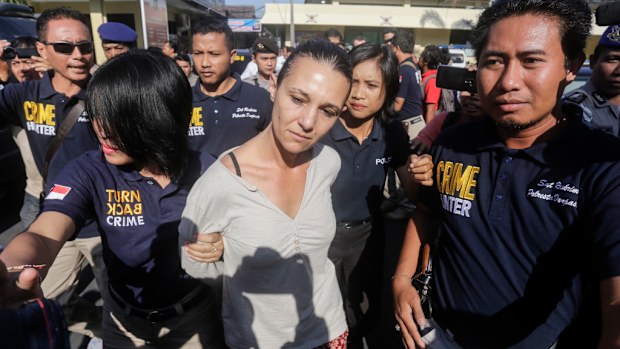 Sara Connor and boyfriend David Taylor have been taken to the district prosecutors' office. (AAP)