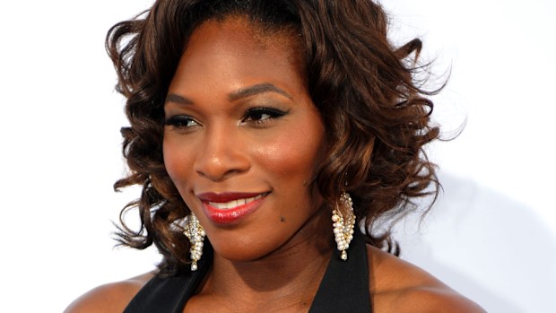 Tennis star Serena Williams arrives on the red carpet for the premiere of the movie "The Ugly Truth" on July 16, 2009. (AFP)