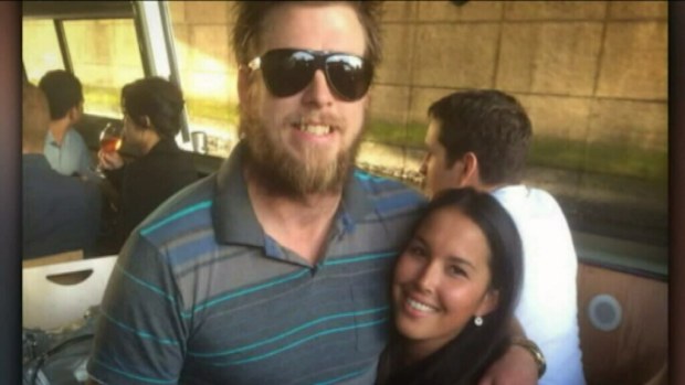 The family of Ben Gerring have visited the beach where he was fatally attacked. (Supplied)