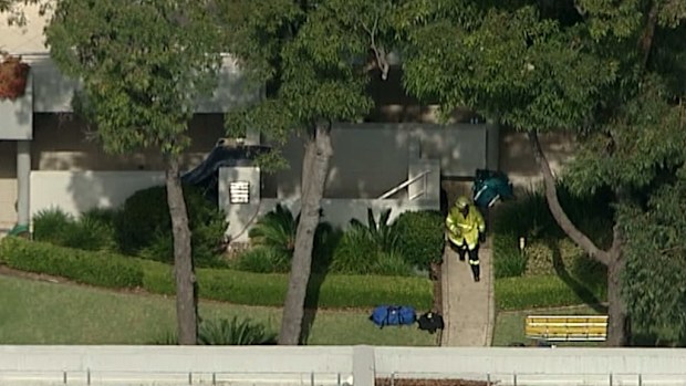 The man became trapped after falling into a 3m hole earlier today. (9NEWS)