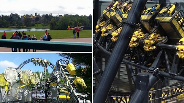 At least four people have been seriously injured in a UK rollercoaster collision. (9NEWS)