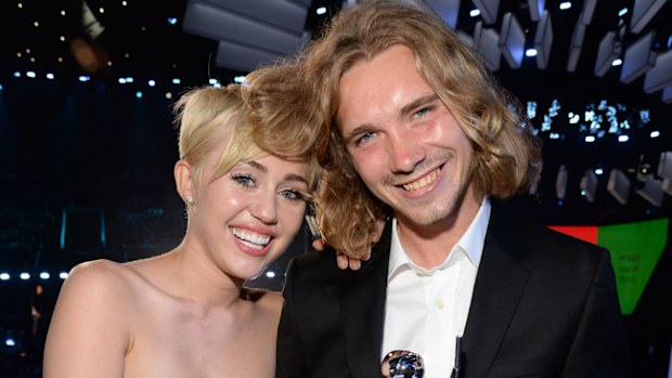Miley Cyrus and Jesse Helt at the 2014 MTV Video Music Awards. (Getty Images)