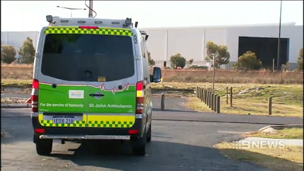 An ambulance transports the boy to Princess Margaret Hospital. (9NEWS)