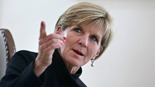Foreign Minister Julie Bishop. (AAP)