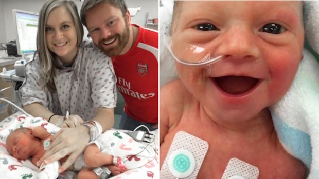 Premature baby "Freya" and her parents. (birthwithoutfearblog.com)