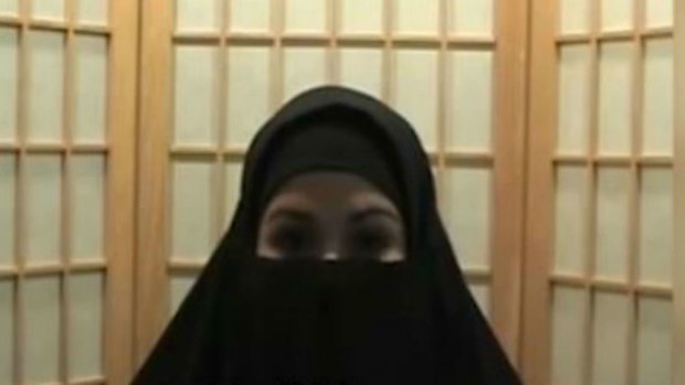 Monis' wife Amirah Droudis in a video she posted to YouTube. (Supplied)