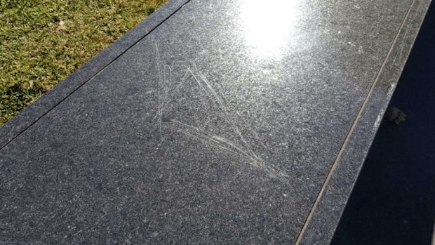 The memorial has been desecrated for the second time in six months. (NSW Police)