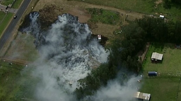 RFS crews have reached the scene near Rossmore. (9NEWS)