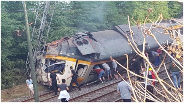 At least two people have died after a train derailed in Spain. (Twitter/GxDRadioGalega)