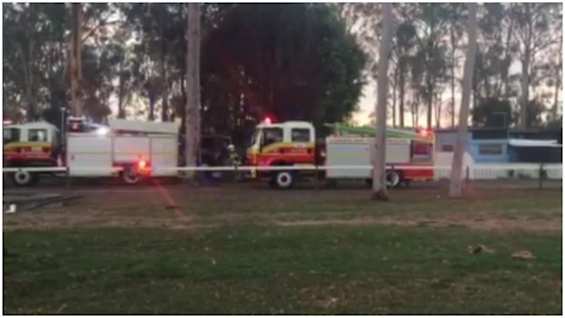 One person is missing after a caravan explosion in Queensland. (9NEWS)