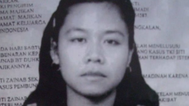Indonesian helper Siti Zainab was beheaded for murder. (Supplied)