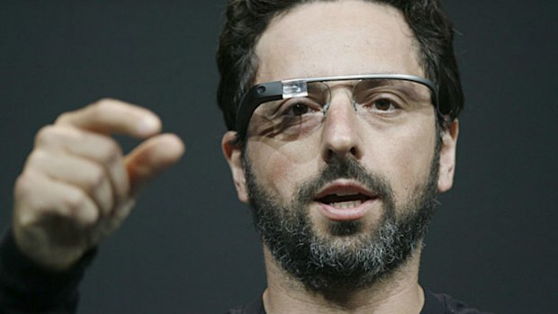 Google co-founder Sergey Brin wearing Google Glass. (9NEWS)