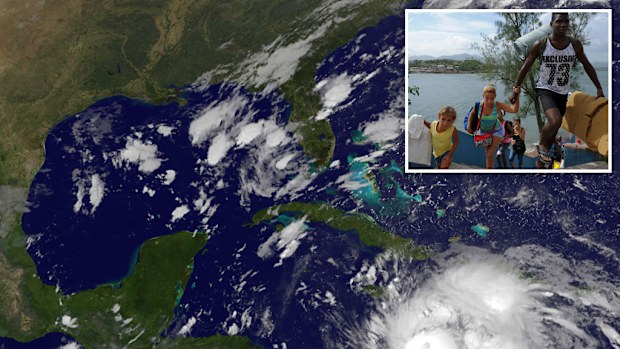 A NOAA-NASA Goes East project satellite image shows Hurricane Matthew on October 3 in the Atlantic. Matthew has taken aim at densely populated Haiti and Jamaica. (AFP)