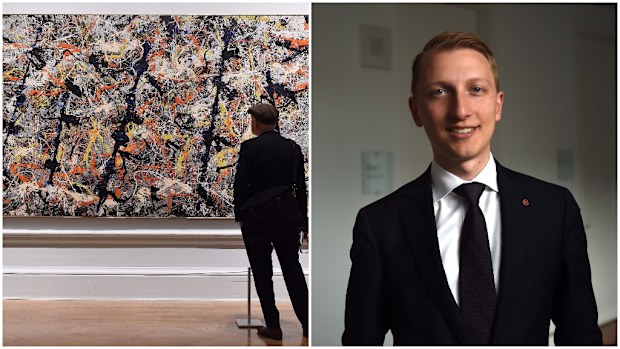 Victorian senator James Paterson has argued Jackson Pollock's Blue Poles should be sold. (AAP)