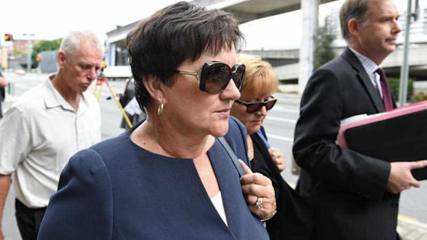 Former Education director-general Julie Grantham leaves the Brisbane Magistrates Court. (AAP)