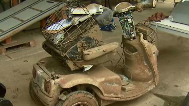Heartless thieves damaged three mobility scooters from a retirement home in Geelong. (9NEWS)