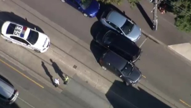 Three cars were involved in the collision at the intersection of Riversdale and Glenferrie Roads. 
