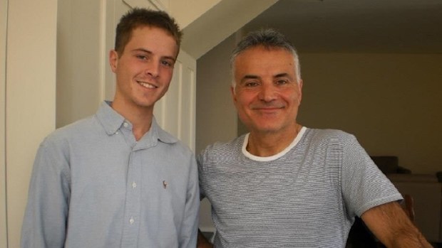 Sam with his dad