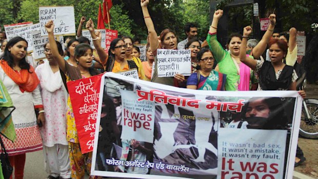 Indian right-wing party Shiv Shena has said rape charges have become "a fashion". India has seen huge protests recently of people demanding stricter enforcement of sexual assault laws. (Getty)