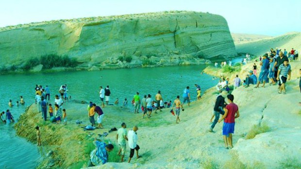 Local authorities have warned the "miracle lake" near Gafsa in Tunisia could be radioactive. (Facebook)