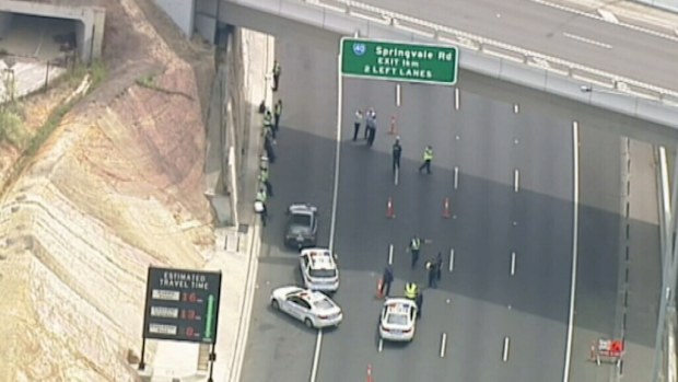 Police at the scene. (9NEWS)