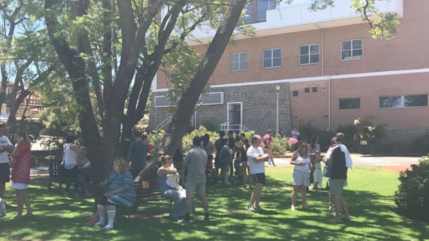 Newborns and parents were evacuated from St John of God Hospital. (9NEWS)