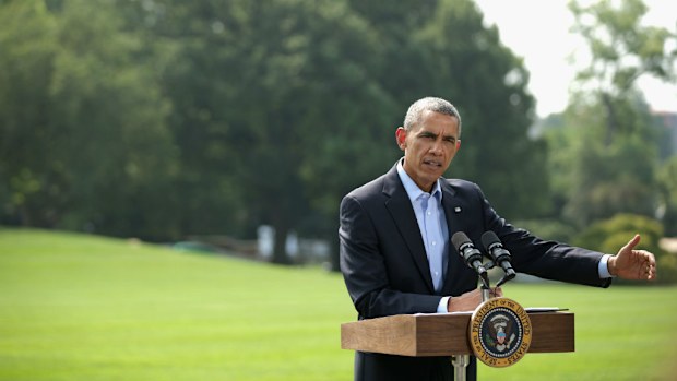 US President Barack Obama delivers a statement on the crisis in Iraq. (Getty Images)