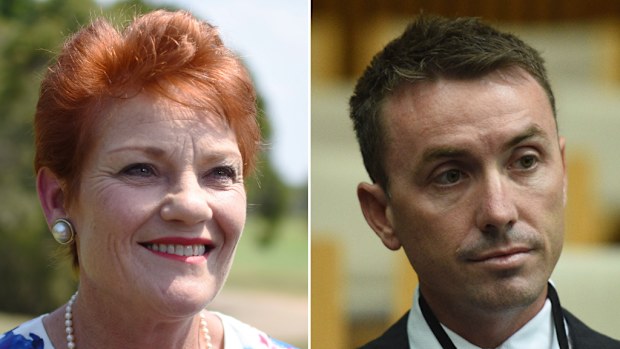 Pauline Hanson (left), and James Ashby (right). (AAP)