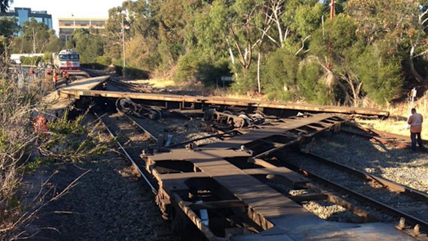 Freight trains have collided at Keswick causing derailment of several carriages. (9NEWS)