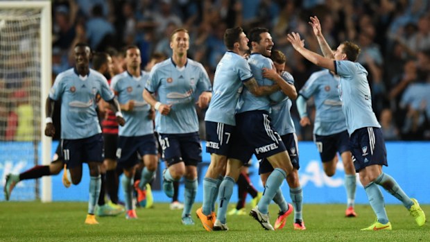 Sydney FC defeated the Western Sydney Wanderers 3-2. (AAP)