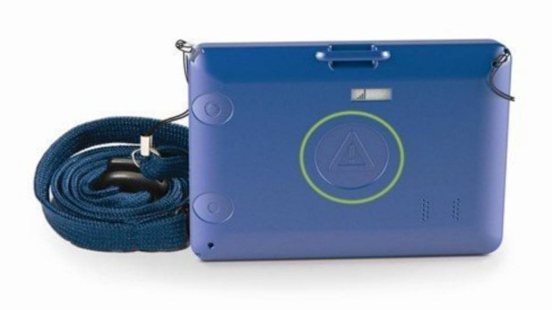 A personal duress alarm created by SafeTCard, the company participating in a trial for women and families in danger in Victoria.