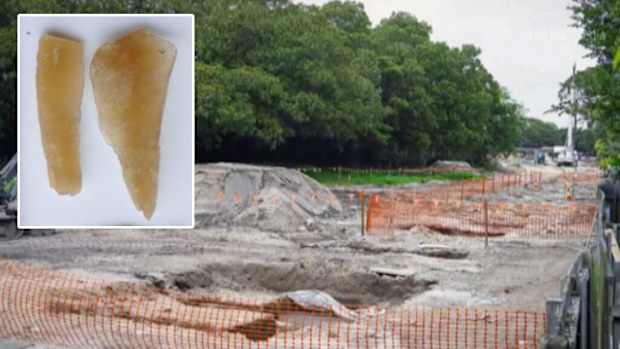 One of the artefacts recovered from the site. (Tocomwall/The Sydney Morning Herald)