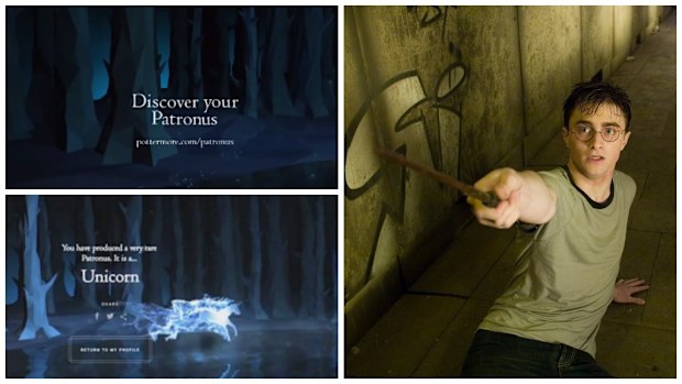 'Expecto Patronus!': Harry Potter fans can now discover their own magical animal guardian online. (Twitter/AAP)