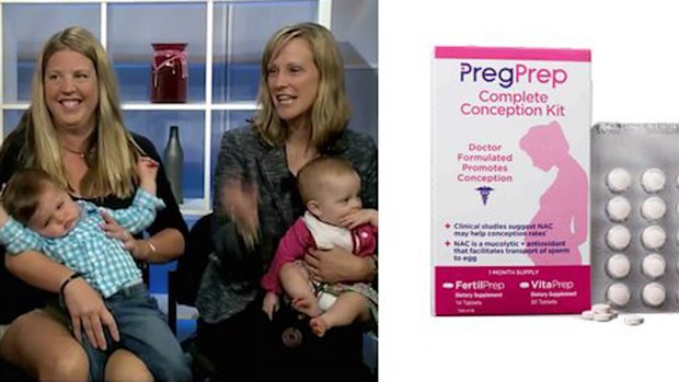 The product claims to help women trying to conceive through a multi-vitamin and a mucus-thinning pill. (PregPrep.com)